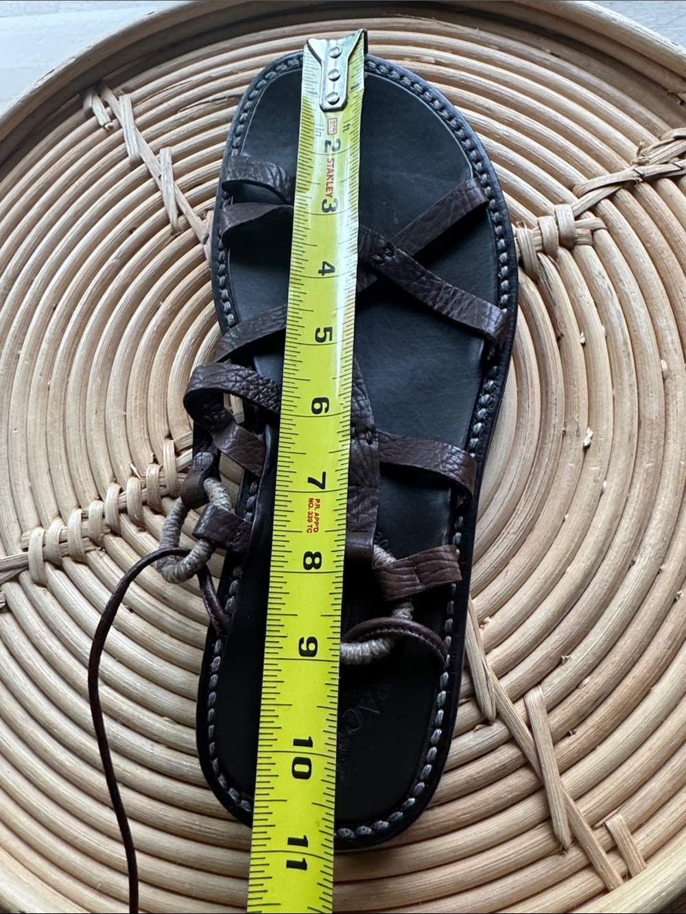 Casare Paciotti Brown Leather Lace Up Gladiator Ankle Wrap Rope Sandals Sz 40 EU - Picture 13 of 16